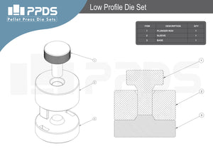 12 mm Low Profile Pellet Press Die Set